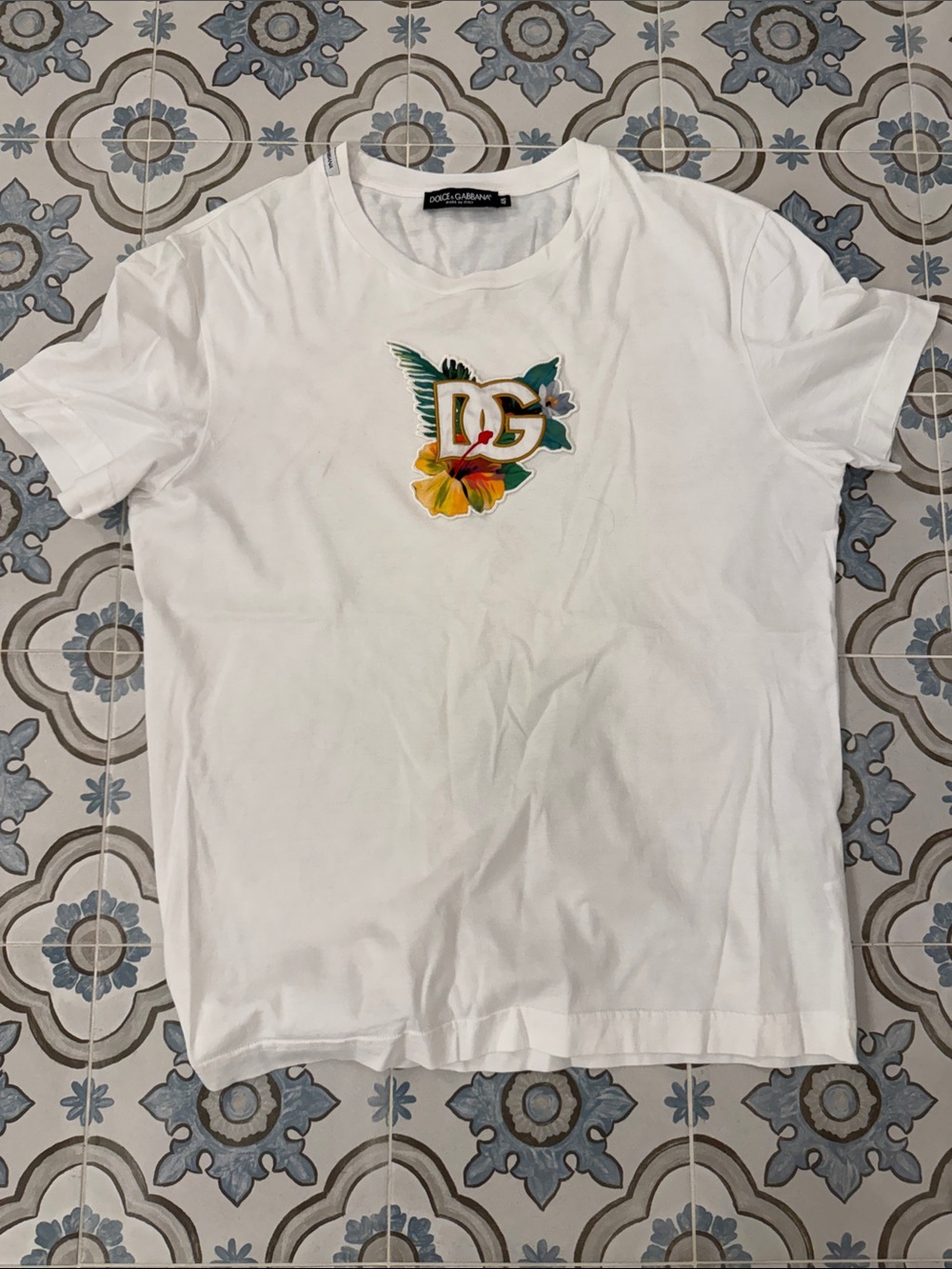 Men’s Dolce & Gabbana White Tee - Size 48